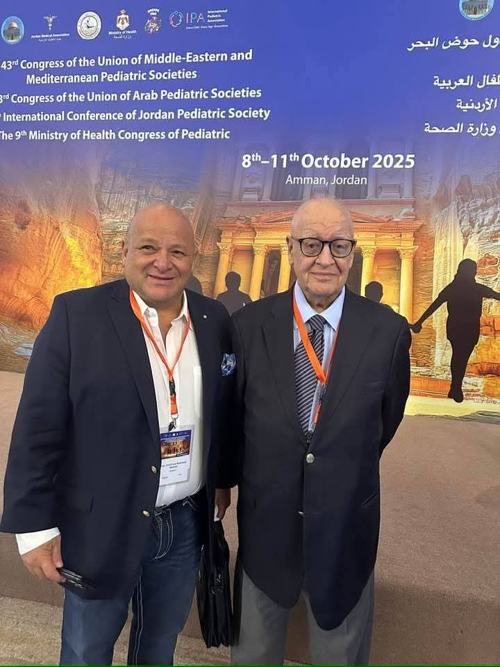 انتخاب شريف علي عبد العال أمينًا  لاتحاد جمعيات طب الأطفال لدول حوض البحر المتوسط والشرق الأوسط UMEMPS