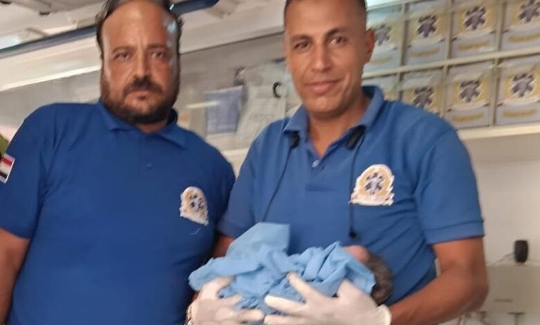 ولادة طبيعية داخل سيارة إسعاف في ساحة السيد البدوي بطنطا